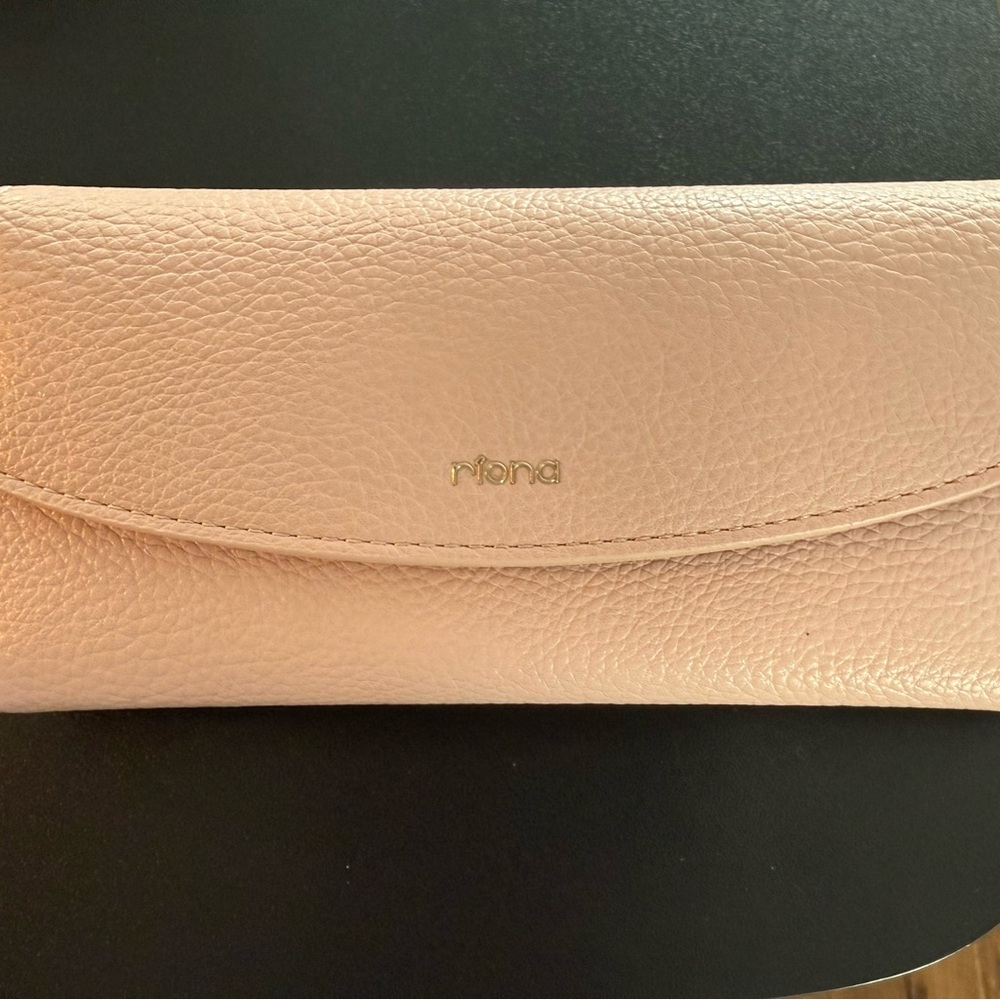 Riona Pink Leather Clutch Wallet
